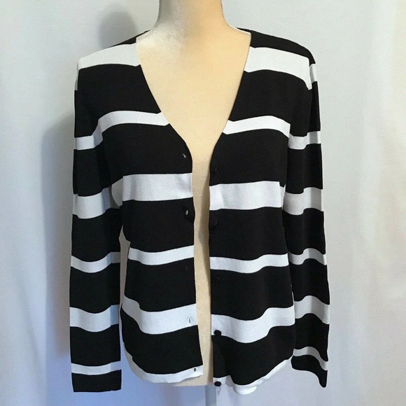 Vintage Due per Due Striped Cardigan M - Picture 5 of 7